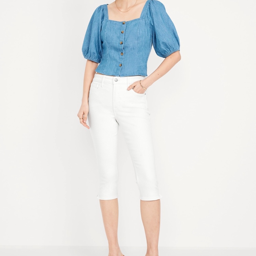 Old Navy Women's White Denim Capris